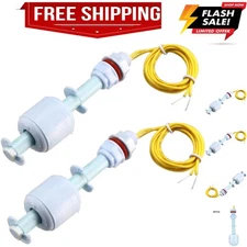 PP Float Switch for Water Pump Tank Liquid Water Level Sensor M10 90mm Length...
