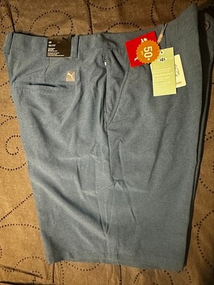 PUMA GOLF PERFORMANCE FIT HEATHER LAKE BLUE SHORTS SIZE 40 MEN NWT $70.00