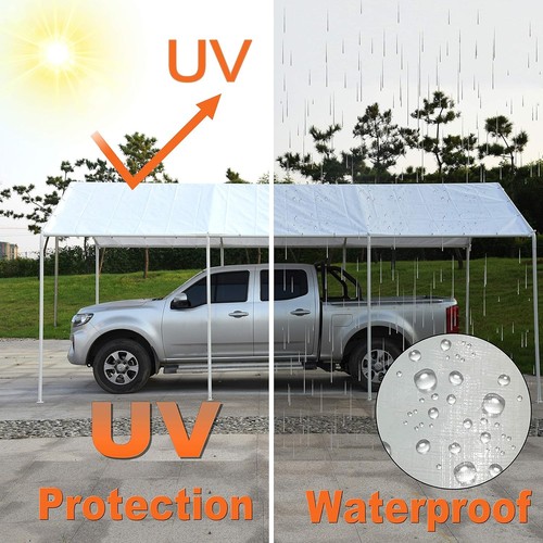 Versatile 10x20 Ft Canopy Cover for Carports, Events & More - Comes with Bungees - Picture 4 of 9