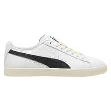 PUMA Clyde Leather Lace Up Mens White Sneakers Casual Shoes 39870301