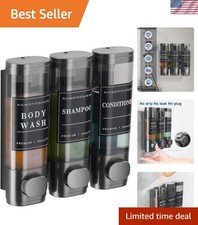 Shower Soap Dispenser Wall Mounted No Drill Shampoo Dispenser for Shower Wall...