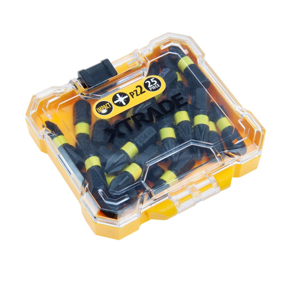 XTrade X0900238 PZ2 Impact Screwdriver Bits (25 Piece - Tic Tac Box)