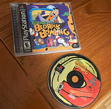 SouthPeak Flintstones: Bedrock Bowling PS1 Disc Case Manual Black Label
