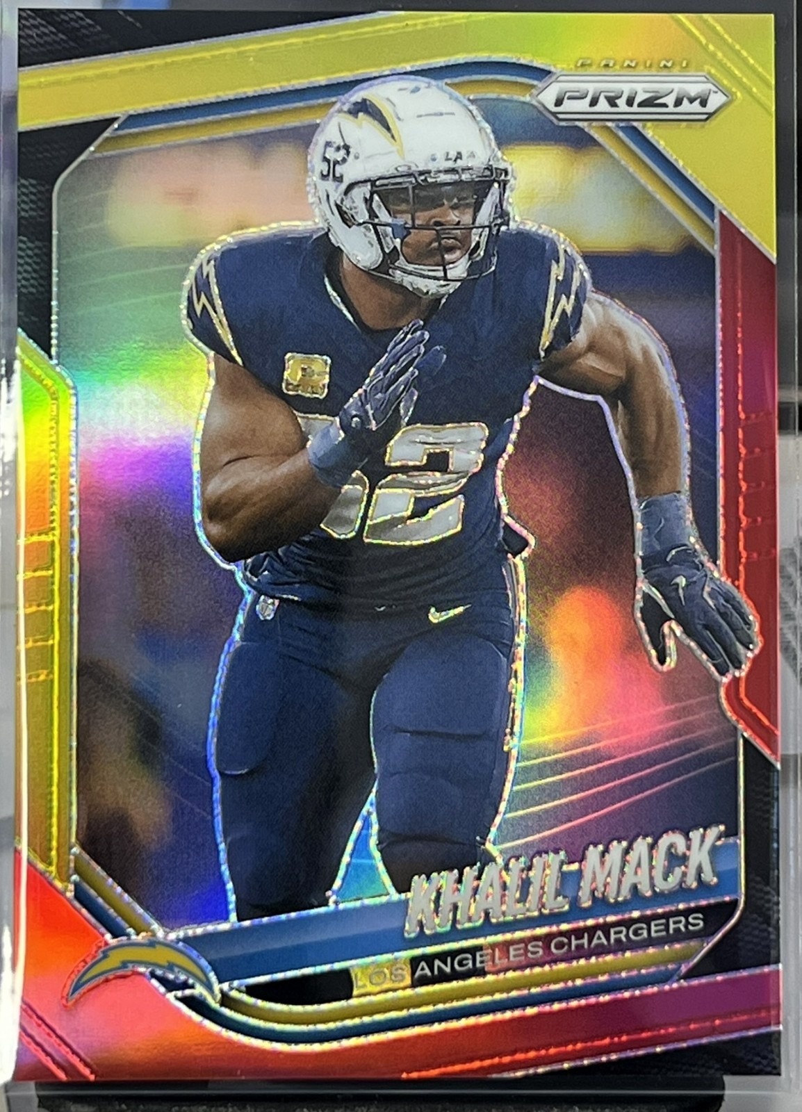 LOS ANGELES CHARGERS 2025 Panini Prizm Khalil Mack /44 Red Yellow Prizm #161