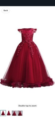 Beautiful Brandy Red Tulle Lace With Embroidered Flowers All Over NEW WITH TAGS 