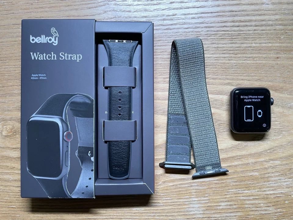 Apple Watch Series 3 Aluminium Space Grey, 42mm GPS w/ Sport Loop & Black Strap - Image 2 of 4