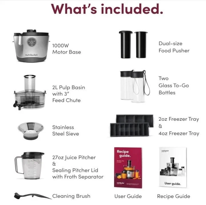 Nutribullet NBJ50200 1000W Centrifugal juicer Silver with 27 oz. Pitcher - Image 4 of 4