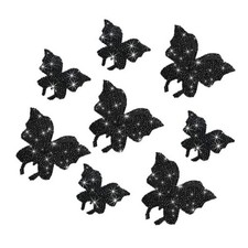 8 PCS Butterfly Crystal Car Stickers, Glitter Rhinestones Self Adhesive Black
