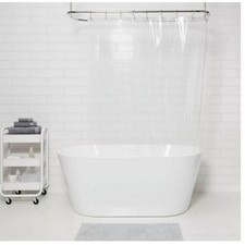 MADE BY DESIGN PEVA SHOWER STALL LINER MEDIUM WEIGHT WEIGHTED HEM 54"x78"