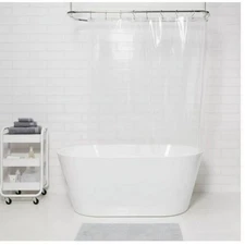 MADE BY DESIGN PEVA SHOWER STALL LINER (MEDIUM WEIGHT) WEIGHTED HEM 54"x78"