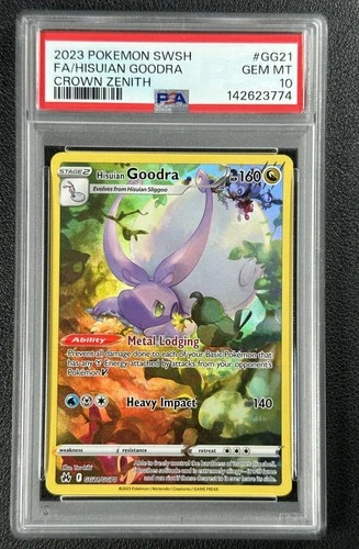 HISUIAN GOODRA PSA 10 2023 POKEMON SWORD & SHIELD CROWN ZENITH #GG21/GG70 FA 774