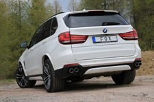 FOX Edelstahl Duplex Sportauspuff BMW X5 F15 je 2x80mm rund eingerollt schr�g