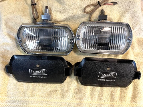 LUCAS FT8 LAMPS NEW COVERS PAIR FOR FORD ESCORT WORKS JAGUAR COUPE CLASSIC CAR