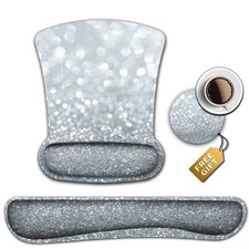 Wrist Support Mouse Pad and Memory Foam Keyboard Wrist Rest Set Ergonomic Gel...