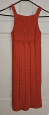 GYMBOREE Burnt Orange Rust Cotton Cable Knit Sweater Jumper Dress. Girls 12