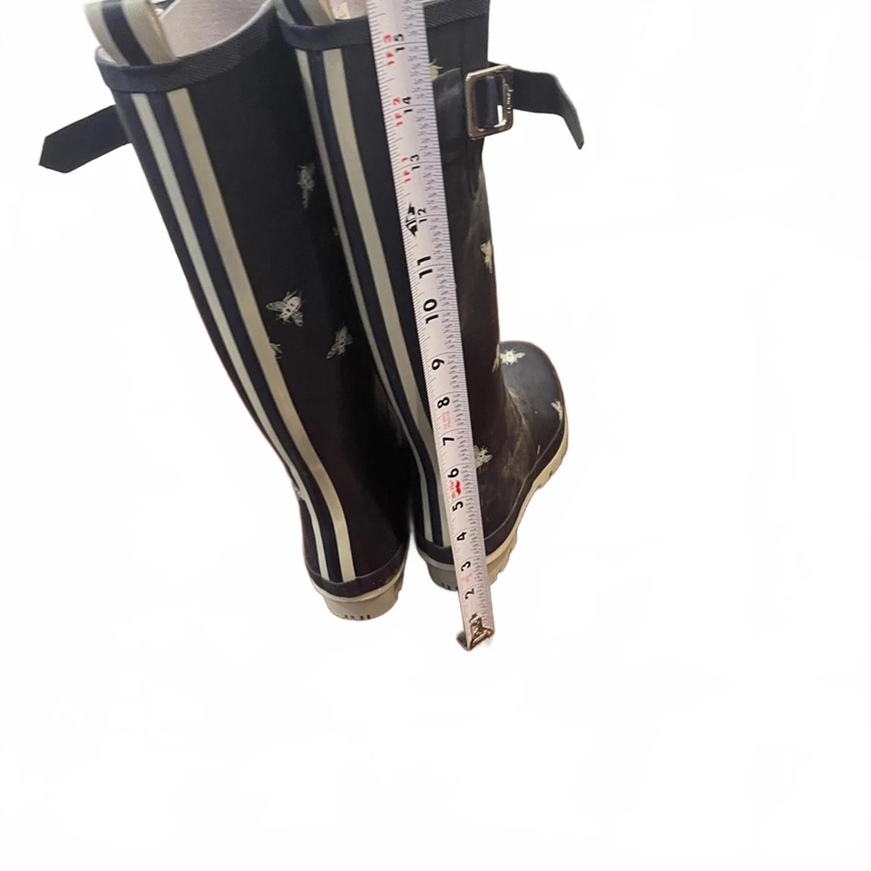 Nuevo sin etiquetas Nuevo sin caja Botas de Lluvia Joules Estampado de Abeja Azul Marino Galoshes 6 Foto 4 de 4