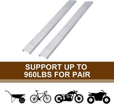 2x 77" Loading Ramps 960lbs Capacity Steel Motorcycle Ramp for Truck ATV/Pickup