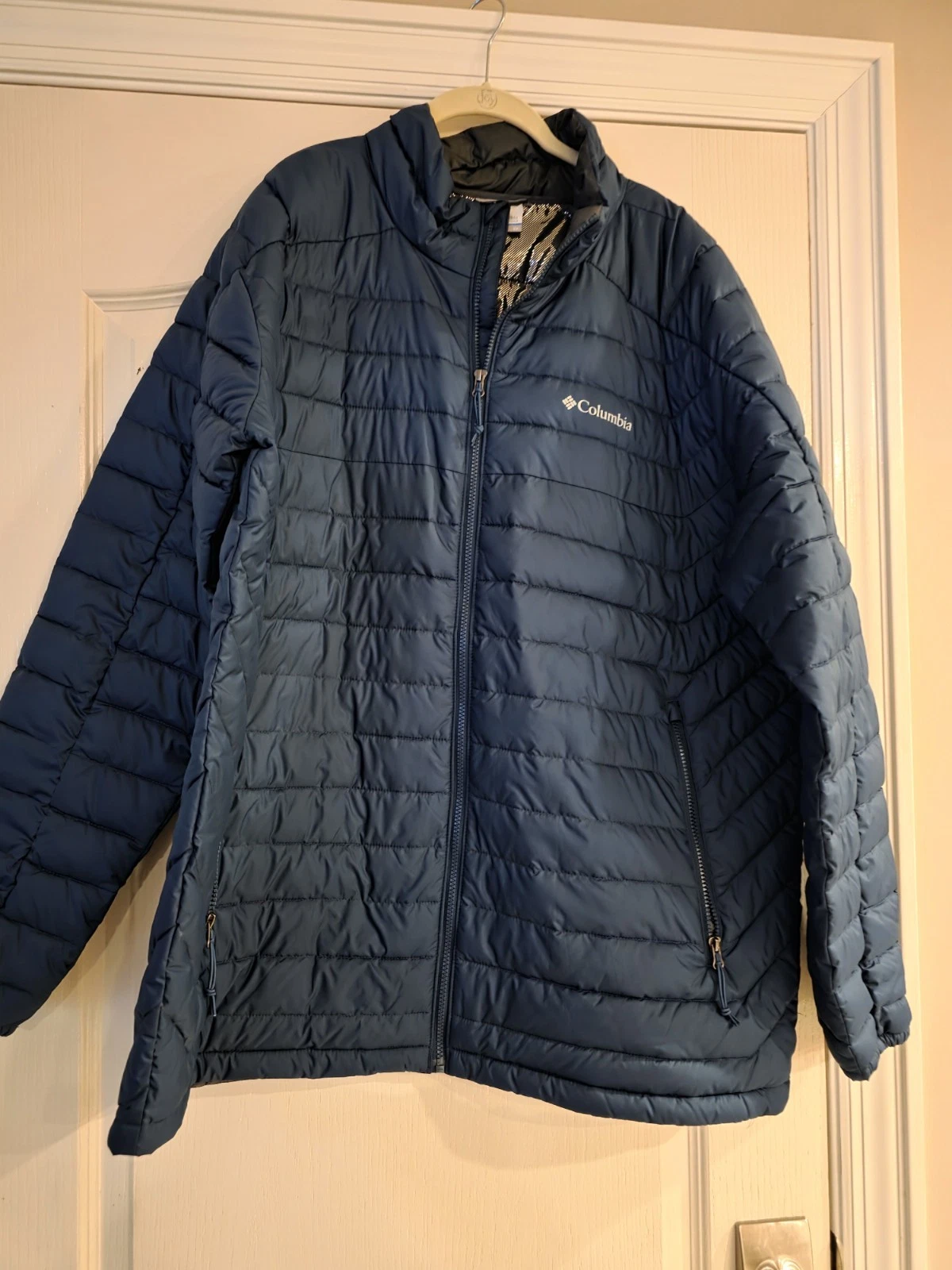 columbia omni heat jacket mens 2x Blue NWT