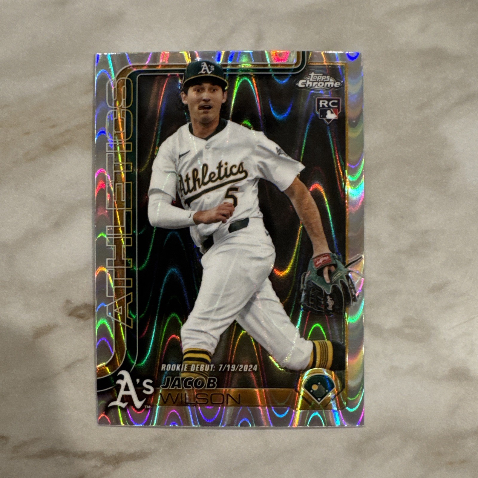 2025 Topps Update Chrome Jacob Wilson #USC150 RC Rookie Debut RayWave Refractor