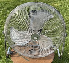 20-Inch Chrome Floor Fan – 3 Speed Adjustable Head High Power  Cooling Fan