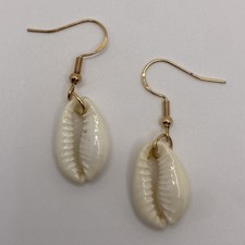 Open Backed Cowrie Shell Earrings