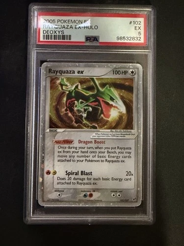 Pokemon EX Deoxys Rayquaza Holo Rare Card 102/107 PSA 5