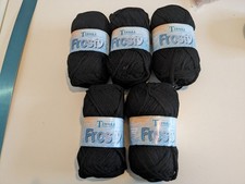 500G TIVOLI FROSTY – 271 BLACK – KNITTING WOOL YARN – fleece chenille 10mm CHUNK
