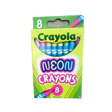 CRAYOLA NEON Crayons 8 Pack Multicolor Nontoxic Art Supplies MPN 52-3479