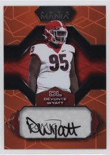 2022 Wild Card Mania Retail Hex Orange Mirror Devonte Wyatt Rookie Auto RC pn1. rookie card picture
