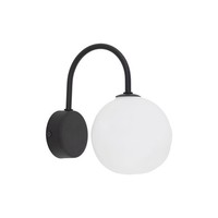 Wandleuchte Wohnzimmer Glas Metall Schwarz Weiß G9 B:15 Cm Wandlampe Blendarm
