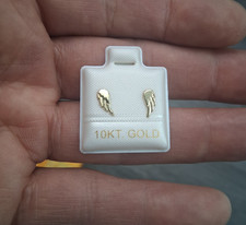 10k gold wings screw back stud earrings / are...