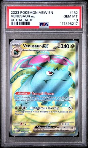 2023 POKEMON MEW EN-151 ULTRA RARE #182 VENUSAUR EX PSA 10