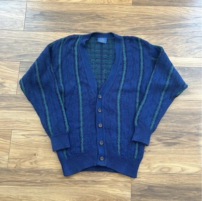 Pendleton Lobo Herren Grobstrick Cardigan Azteken Vintage Western USA | Gr. M