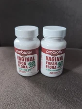 2 X Probiotiv Probiotics 10 Billion CFU Vaginal Odor Flora 30ct EXP 11/25 & 7/26