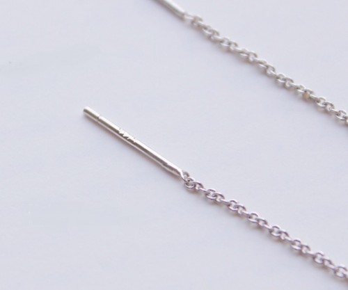 925 Sterling Silver Threader Drop Earrings Bead - Bild 2 von 9