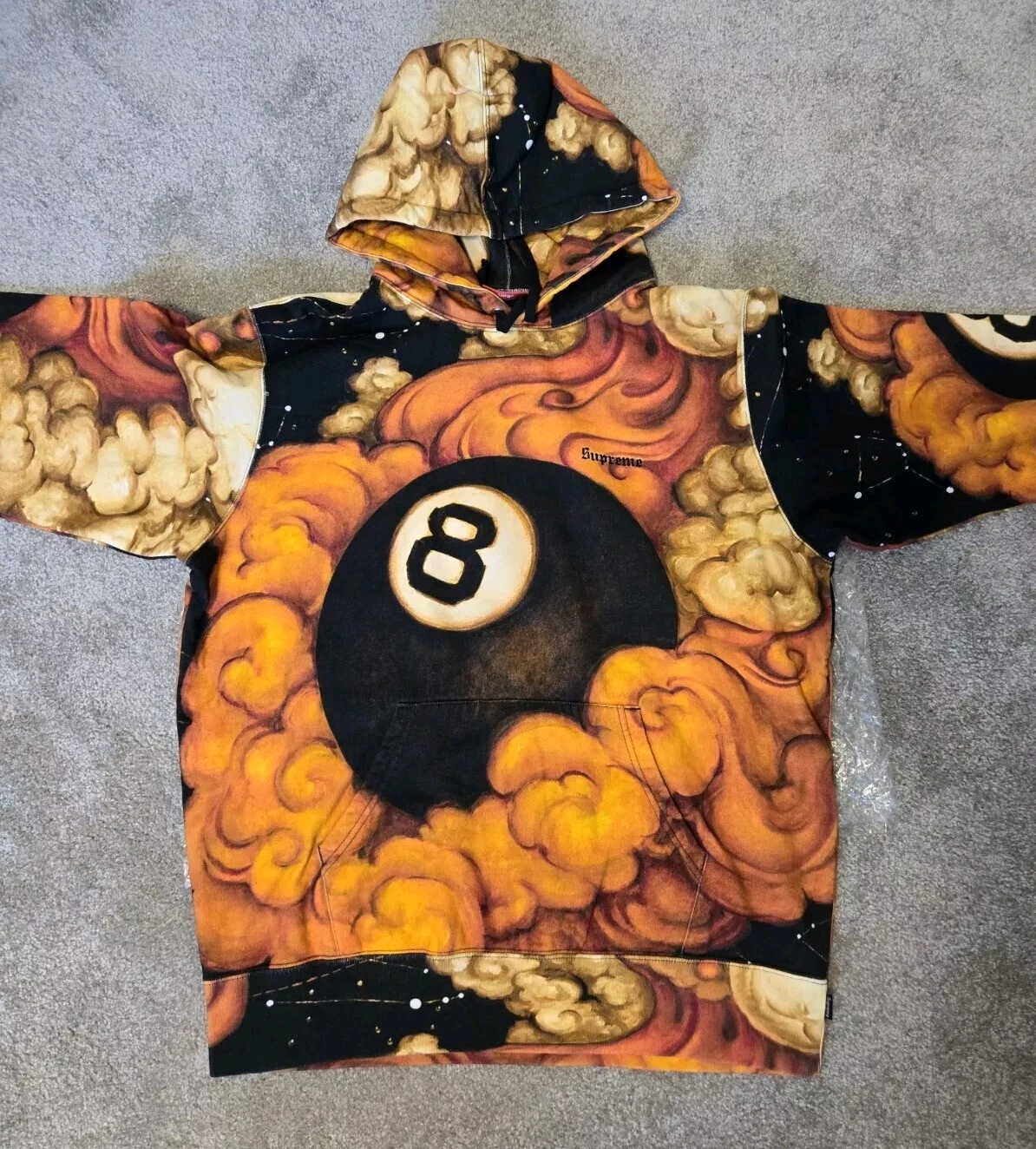 Sweat shirt à capuche Supreme Martin Wong 8 balles Multi (FW19SW51) homme taille Grand L