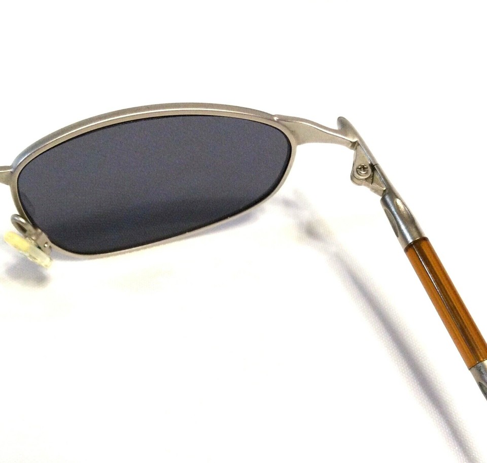 RARE OAKLEY MICHAEL JORDAN OO A WIRE SUNGLASSES Silver Frame Blue