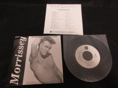 Morrissey Hairdresser On Fire Japan Promo White Label 7 Inch Vinyl