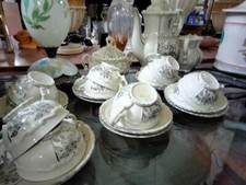 servizio caffe bavaria argento porcellana anni 40