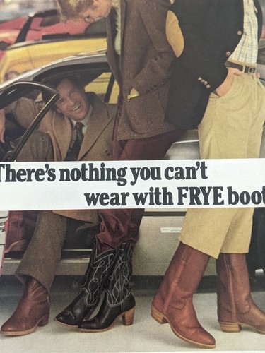 Frye Boots Classic Quality 1970's Print 