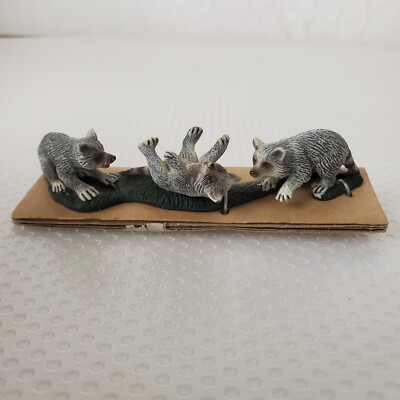 Schleich Germany Raccoons Cubs Babies Kits Playing 14625 Retired