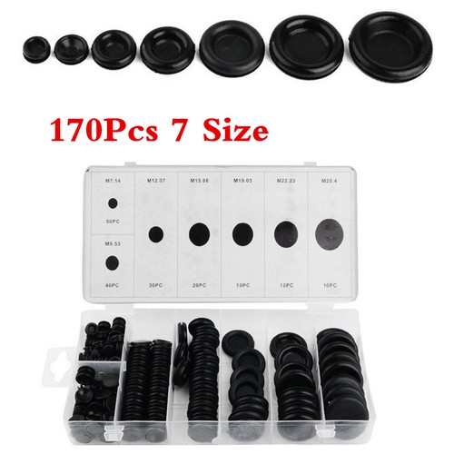 Car Grommet Firewall Hole Plug Kit Electrical Wire Gasket Assortment Set 7 Sizes - Foto 9 di 9