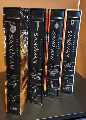THE ABSOLUTE SANDMAN~Neil Gaiman~Vols 1-4~Mint~All SIGNED by Gaiman