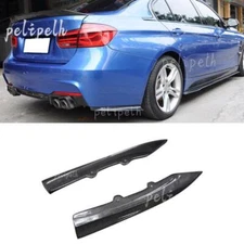 For BMW F30 F31 M Sport M-Tech Carbon Fiber PSM Style Rear Splitter Side Lip 2pc