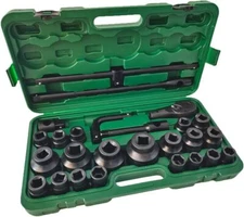 26 Pcs 3/4" Drive Impact Socket Set Cr-V Chrome Vanadium Steel Standard Metric