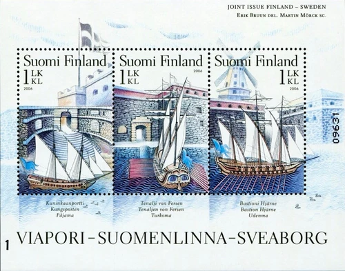 Finland #MiHB70 MNH Booklet Pane 2006 Suomenlinna Sveaborg Issue Sweden [1266]