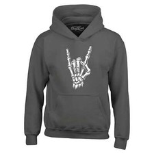 Skeleton Rock N' Roll Hands Hoodie Halloween Sweatshirt