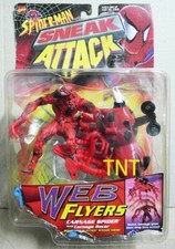 TNT- Spider-Man Sneak Attack Web Flyers Carnage Figura 1997 Toy Biz Marvel Comic