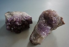  2x kryształowy ametyst kawałek z geody ok. 506 g (1221-161)