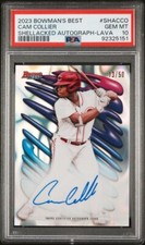 2023 Bowman's Best Cam Collier PSA 10 Lava Shellacked  Refractor /50 Reds Auto